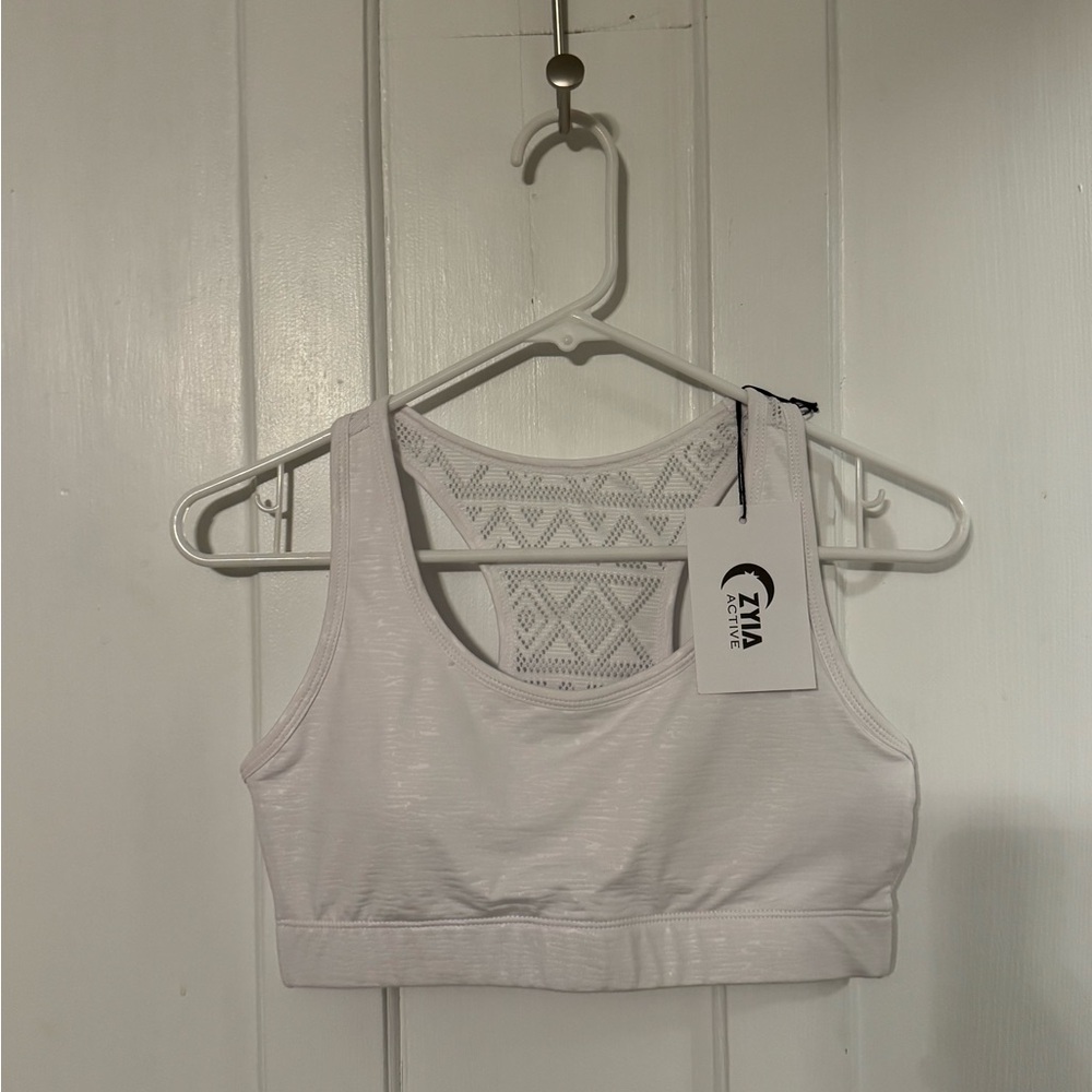 Women's White Sports Bra